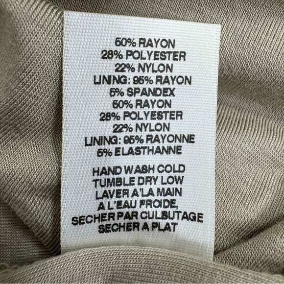 Anthropologie Amadi Caroline Knit Halter Sheath Maxi Dress Tan Small Sleeveless - Picture 10 of 12